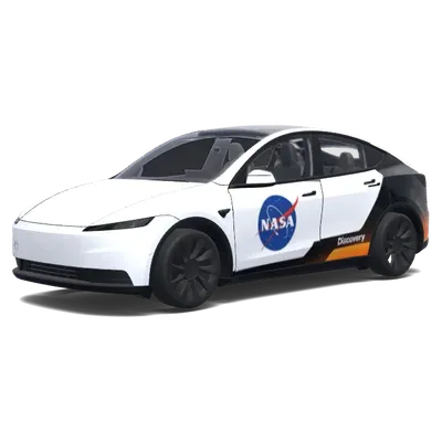 NASA Schweller Farbverlauf – Tesla Model Y Wrap