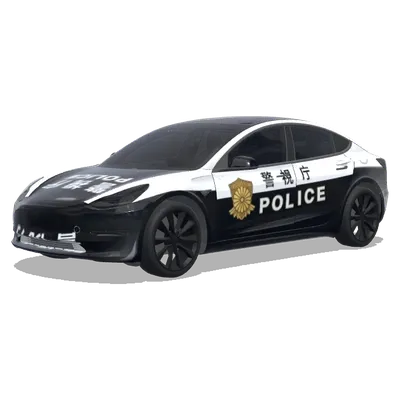日本警车風 (想要和日本的警车一样) – テスラ Model 3 ラッピング