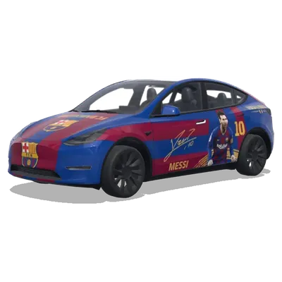 巴萨梅西主题（Barcelona and Messi） – 特斯拉 Model Y 涂装