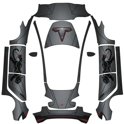 Tesla Löwe (Tesla lion) – Tesla Model 3 Wrap