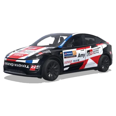 Amy's Rally Yaris – Tesla Model Y wrap