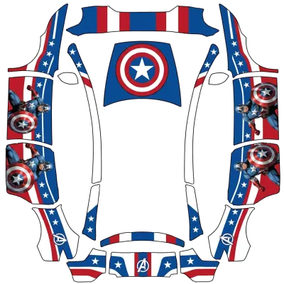 YL Captain America – Tesla Model Y L Wrap