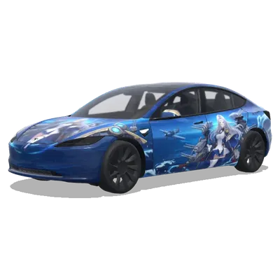 Azur Lane Yorktown II (按照碧蓝航线约克城2的原立绘进行设计) – Tesla Model 3 wrap