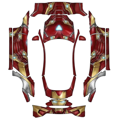 Iron Man (iorn man) – Tesla Model S Wrap