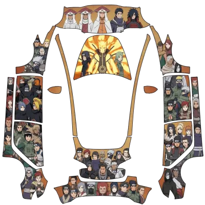 naruto shippuden personnage – Tesla Model 3 wrap