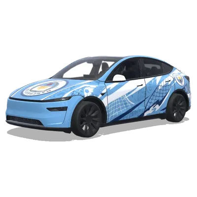 Manchester City avec logo et lettres – covering Tesla Model Y