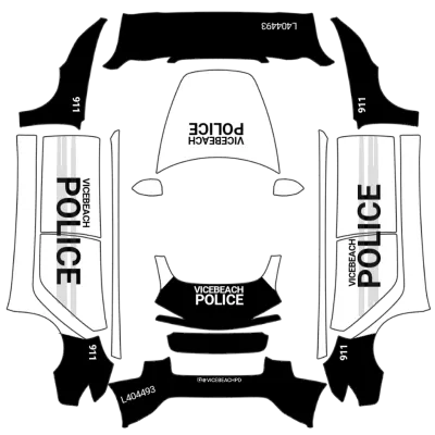 GTA6ポリス (GTA6 POLICE) – テスラ Model 3 ラッピング