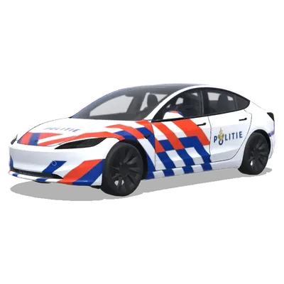 Полиция Нидерландов (Netherlands police car. Politie) – оклейка Tesla Model 3
