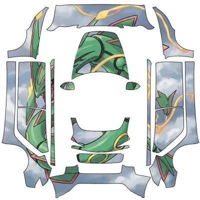 Rayquaza Pokémon (rayquaza pokemon) – Tesla Model 3 Wrap