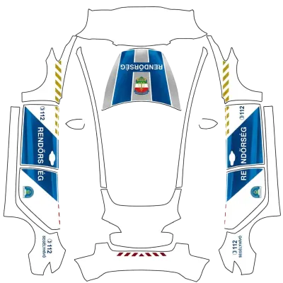匈牙利警車（Hungarian Policecar） – 特斯拉 Model 3 塗裝