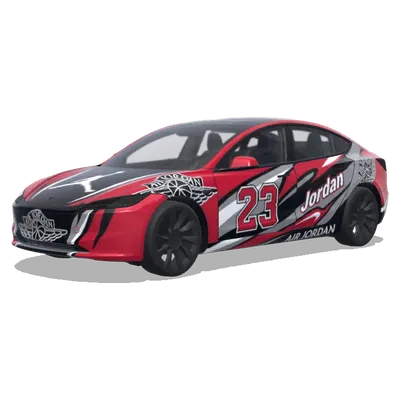 Jordan 23 45 Logo – Tesla Model 3 Wrap