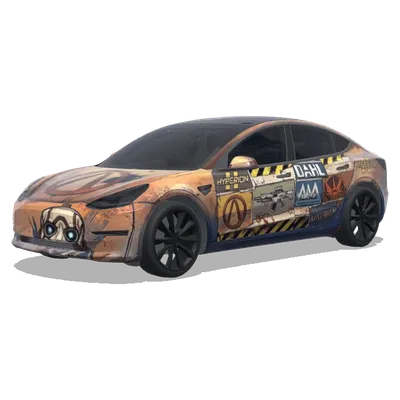 Borderlands game wrap – Tesla Model 3 wrap