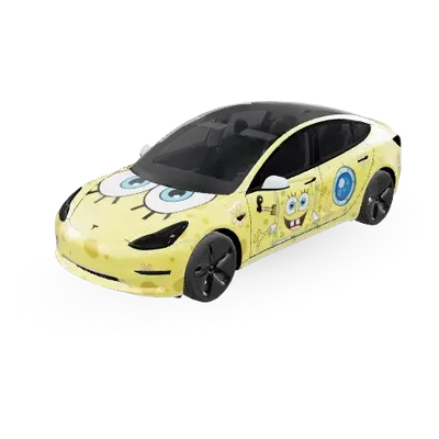 Bob l'éponge – covering Tesla Model 3