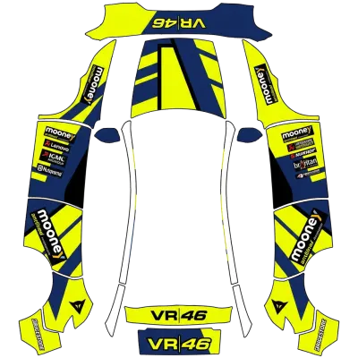 VR46 MotoGP (VR46 Motogp Team) – оклейка Tesla Model Y