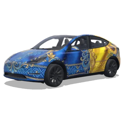 向日葵花絲 – 特斯拉 Model Y 塗裝