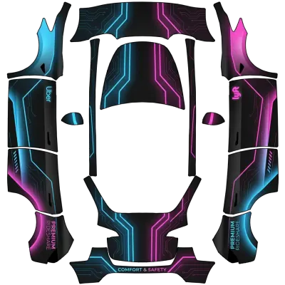 霓虹高管網約車（Uber Lyft Neon Executive） – 特斯拉 Model Y 塗裝