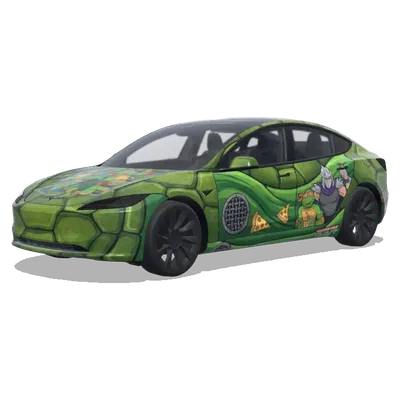 Черепашки-ниндзя (ninjia turtle) – оклейка Tesla Model 3