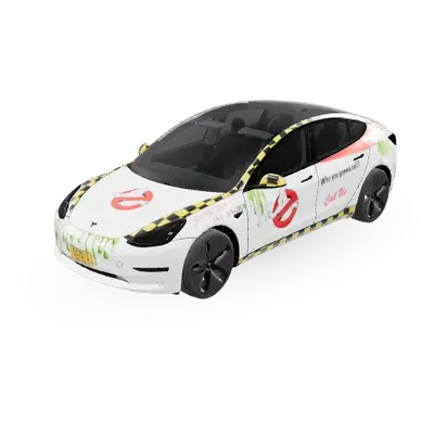 고스트버스터즈 (Ghostbusters) – 테슬라 Model 3 랩핑
