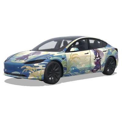 ライスシャワー (Rice Shower from Umamusume.) – テスラ Model 3 ラッピング