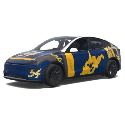West Virginia Mountaineer Tesla-Folierung – Tesla Model Y Wrap