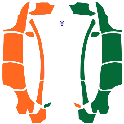 Indische Flagge YL (Indian Flag YL) – Tesla Model Y L Wrap