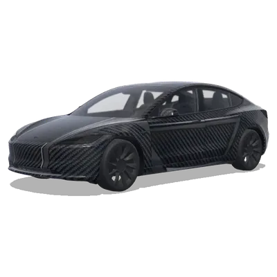 碳纖維賽車風（carbon fiber racing） – 特斯拉 Model 3 塗裝