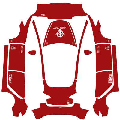 Char Zaku_GUNDAM – Tesla Model 3 wrap