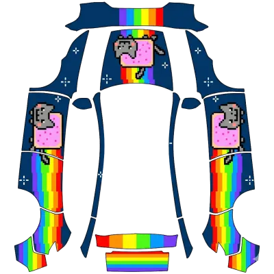 Nyan Cat v2 (Nyan cat v2) – Tesla Model Y Wrap