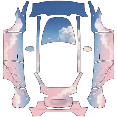 Ghibli Traumlandschaft (Ghibli Dreamscape) – Tesla Model Y Wrap