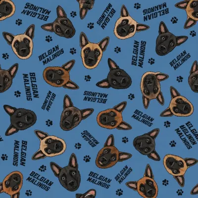 Belgischer Malinois Blau (Bold Belgian Malinois Blue Pattern) – Tesla Model Y Wrap