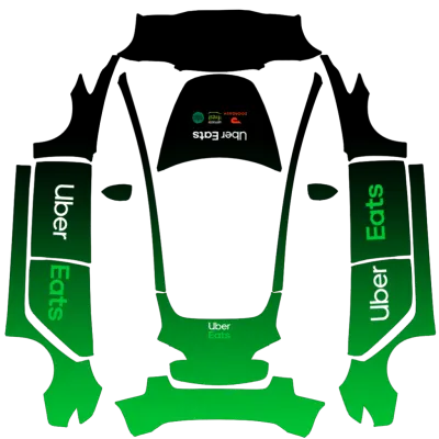 Uber Eats (Uber Eat) – covering Tesla Model 3
