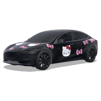Hello Kitty Black – Tesla Model 3 wrap