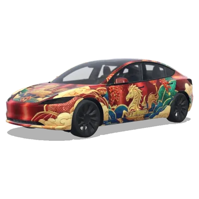 Chinesisches Neujahr 2026 (For Chinese New Year 2026) – Tesla Model 3 Wrap