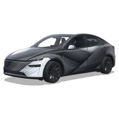Schwarz-Weiß-Grau Streifen – Tesla Model Y Wrap