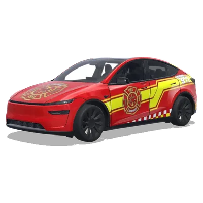 Feuerwehr Fahrzeuglackierung – Tesla Model Y Wrap