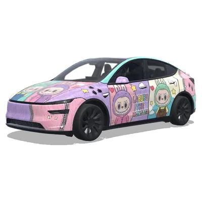 Labubu – Tesla Model Y wrap