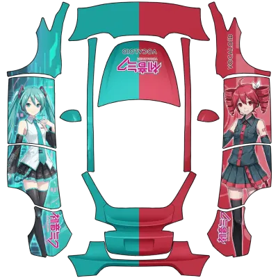 미쿠 & 테토 (miku&teto) – 테슬라 Model Y 랩핑