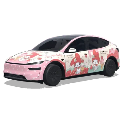 My Melody Eiscreme (美乐蒂和草莓冰激凌) – Tesla Model Y L Wrap