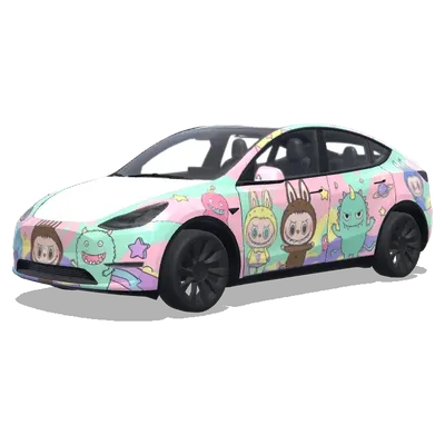 labubu – Tesla Model Y wrap
