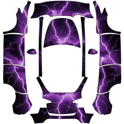 Purple Lightning – Tesla Model Y wrap
