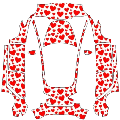 러브 하트 (Love hearts) – 테슬라 Model 3 랩핑