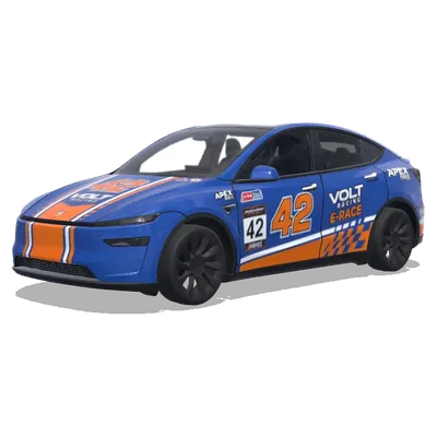 蓝橙 42 伏 – 特斯拉 Model Y 涂装