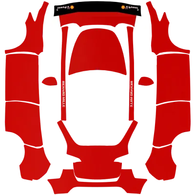 Red – Tesla Model Y wrap