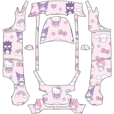산리오 프렌즈 (Sanrio and Friends) – 테슬라 Model Y 랩핑