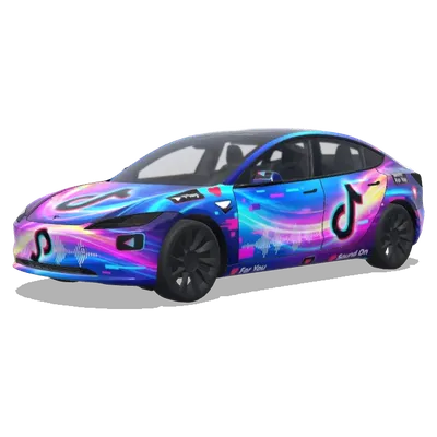 TikTok (tiktok) – Tesla Model 3 Wrap
