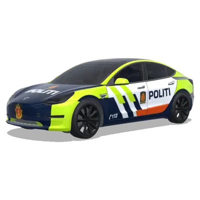 Норвежская полиция (Do a Norwegian Police car design) – оклейка Tesla Model 3