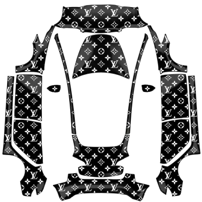 Louis Vuitton Negro (louis vitton black) – wrap para Tesla Model 3