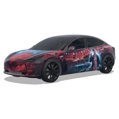 stranger things custom – Tesla Model 3 wrap