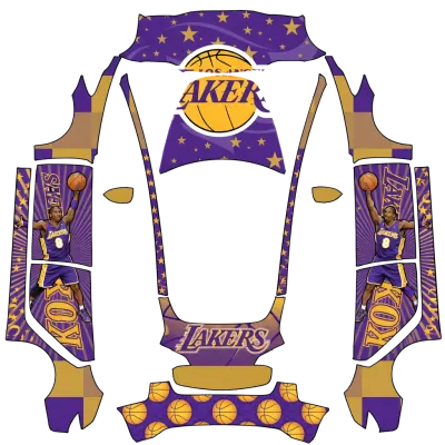 Los Angeles Lakers – covering Tesla Model 3