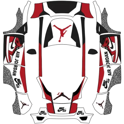 耐克喬丹（Nike air jordan） – 特斯拉 Model Y 塗裝